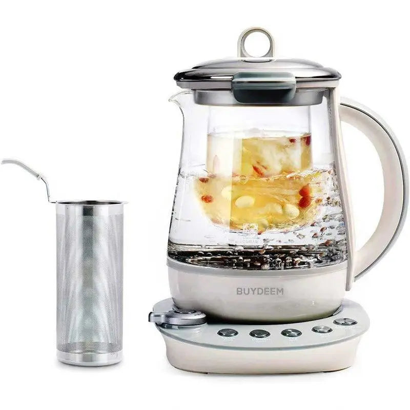 BUYDEEM K2683 Beverage Maker with Glass Stew Pot and Infuser 1.5L