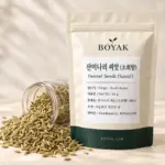 산미나리 씨앗 (소회향) / Fennel Seeds (Saunf) BOYAK pouch and actual sold ingredient packaging example