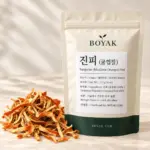 진피 (귤껍질) / Tangerine (Mandarin Oranges) Peel BOYAK pouch and actual sold ingredient packaging example