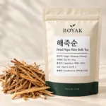 해죽순 / Dried Nipa Palm Bulk Tea BOYAK pouch and actual sold ingredient packaging example