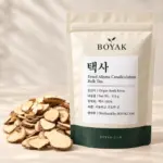 택사 / Dried Alisma Canaliculatum Bulk Tea BOYAK pouch and actual sold ingredient packaging example