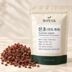 산초 (천초,제피) / Szechuan pepper (Zanthoxylum schinifolium) BOYAK pouch and actual sold ingredient packaging example