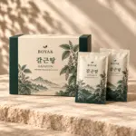 갈근탕 · 달인 탕약 · AI 생성 포장 시안