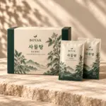 사물탕 · 달인 탕약 · AI 생성 포장 시안